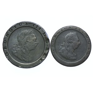 Wielka Brytania, Jerzy III, 2 pensy 1797, 1 pens 1797 (2szt.)