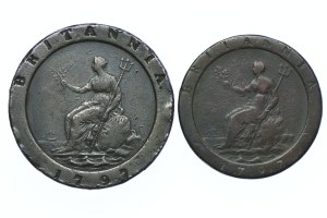 Great Britain, George III, 2 pence 1797, 1 pence 1797 (2pc).