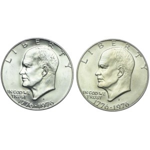 USA, zestaw 1 dolar 1976 San Francisco (2szt.)