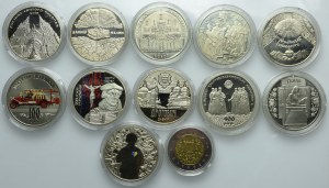 Ukraine, set of 5 hryvnias 1998-2017 (12pcs.)
