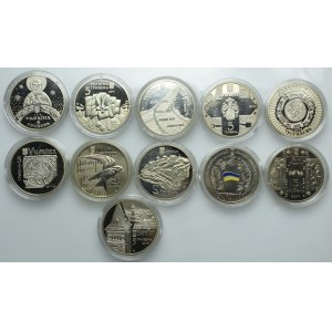 Ukraina, zestaw monet okolicznościowych, 5 hrywien 2011-2017 (11szt.)