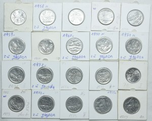 People's Republic of Poland set, 2 gold Berry, 5 gold Fisherman 1958-1974 (32pcs).