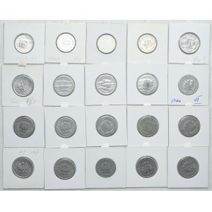 Zestaw PRL, 50 groszy 1949, 1 złoty 1949-1986 (107szt.)