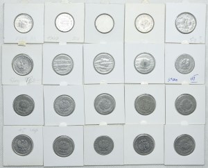 PRL set, 50 pennies 1949, 1 zloty 1949-1986 (107pcs).