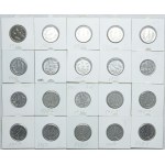 Zestaw PRL, 50 groszy 1949, 1 złoty 1949-1986 (107szt.)