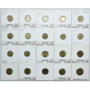Zestaw III RP, 1, 2, 5, 10, 20, 50 groszy 1990-2012 (51szt.)