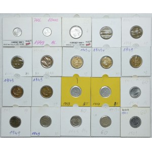 Zestaw IIRP, PRL, 20, 50 groszy 1923, 1, 5, 10, 20, 50 groszy 1949-1970 (31szt.)
