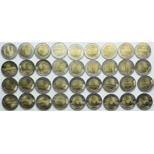 5 złotych okolicznościowe 2014-2024 (36szt.)