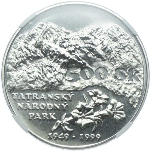 Słowacja, 500 koron 1999 Tatrzański Park Narodowy, NGC MS69