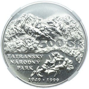 Slovakia, 500 crowns 1999 Tatra National Park, NGC MS69