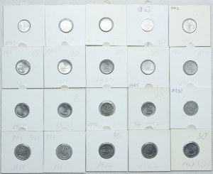 PRL set, 1, 2, 5, 10 pennies 1949-1985 (39pcs).