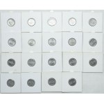 Zestaw PRL, 1, 2, 5, 10 groszy 1949-1985 (39szt.)