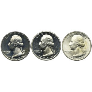 USA, 25 centów 1976 S/San Francisco (3szt.)