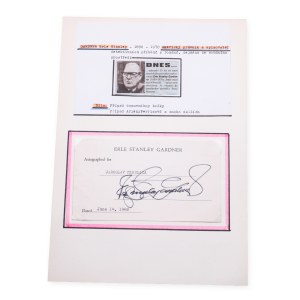 Erle Stanley Gardner (1889 - 1970) | Signature on sheet