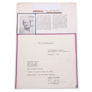 Edgar Lawrence Doctorow (1931 - 2015) | Signature on the letter