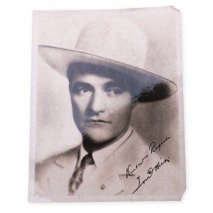 Tom Mix (1880 - 1940) | Photo with dedication (rephotographed signature)