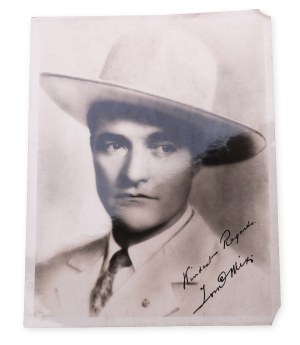 Tom Mix (1880 - 1940) | Photo with dedication (rephotographed signature)