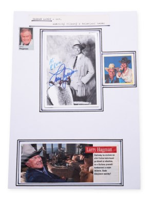 Larry Hagman (1931 - 2012) | Signature on photo