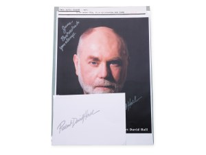 David Robert Hall (1947*) | Signature on photo and card