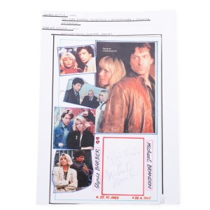 Glynis Barber, Michael Brandon (1955 / 1945 - * / *) | Signatures on the card