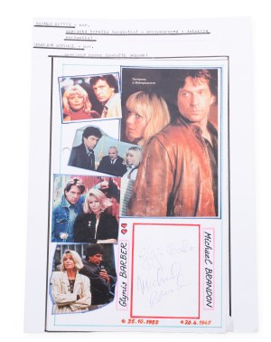 Glynis Barber, Michael Brandon (1955 / 1945 - * / *) | Signatures on the card