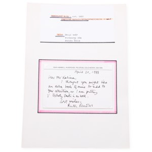 Ruth Rendell (1930 - 2015) | Signature on sheet
