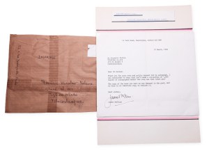 James McClure (1939 - 2006) | Signature on the letter