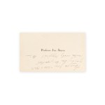 Jan Josef Štursa (1880 - 1925) | Photo and handwriting on a business card