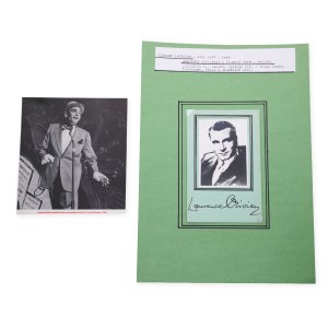 Laurence Olivier (1907 - 1989) | Signature on the card