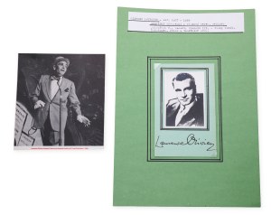 Laurence Olivier (1907 - 1989) | Signature on the card