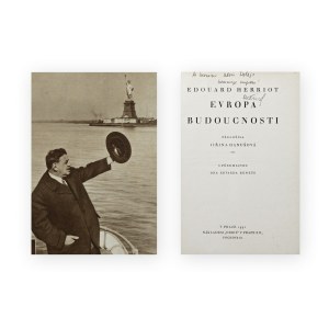 Édouard Herriot (1927 - 2021) | Autographed title page of the book Europe of the Future
