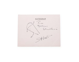 Jacques Tati (1907 - 1982) | Signature on the card