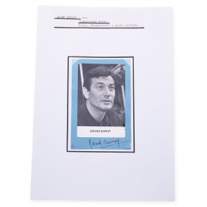 Gérard Barray (1931 - 2024) | Signature on the card