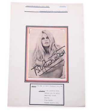 Brigitte Bardot (1934*) | Signature on photo