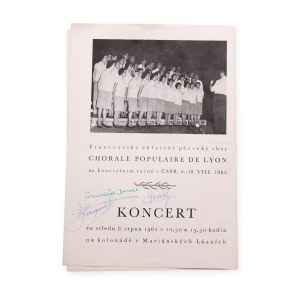 French Workers Choir | Signatures on the program from the 1962 concert