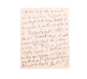 Antonin Vidal Paul (1863 - 1931) | Letter with signature