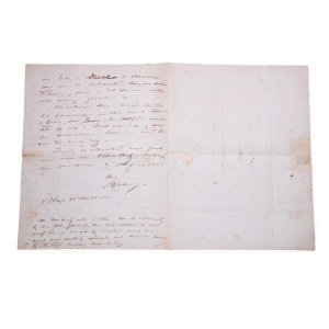 Johannes Bosboom (1817 - 1891) | Signature on the letter