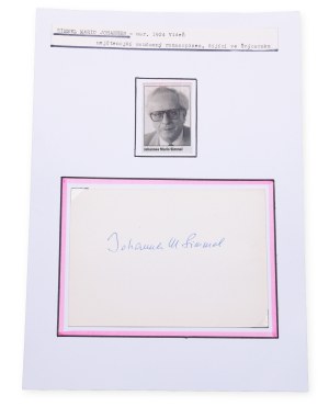 Mario Johannes Simmel (1924 - 2009) | Signature on the card