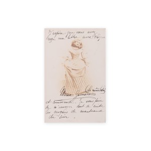 María Guerrero (1867 - 1928) | Signature on a handwritten postcard
