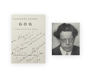 Giovanni Papini (1881 - 1956) | Hand signed dedication