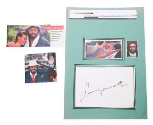 Luciano Pavarotti (1935 - 2007) | Signature on the card