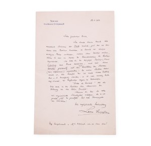 Leone Sinigaglia (1868 - 1944) | Signature on a handwritten letter