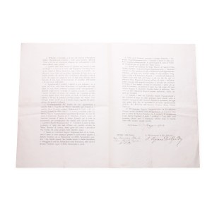 Ottavio Cagiano de Azevedo (1845 - 1927) | Signed document
