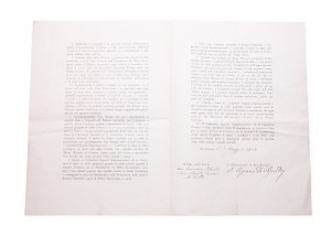 Ottavio Cagiano de Azevedo (1845 - 1927) | Signed document