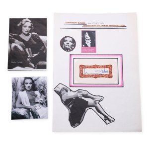 Marlene Dietrich (1901 - 1992) | Signature on the card