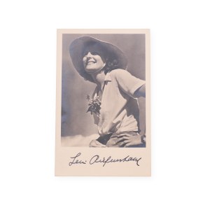 Leni Riefenstahl (1902 - 2003) | Signature on a postcard