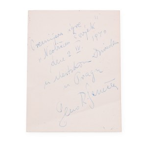 Geno Senečić (1907 - 1982) | Manuscript with signature on clipping