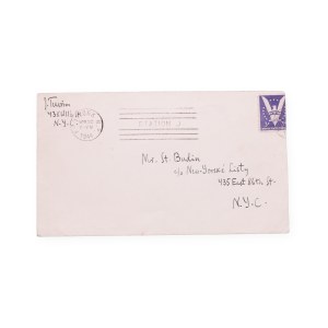 Julian Tuwim (1894 - 1953) | Signed envelope with manuscript