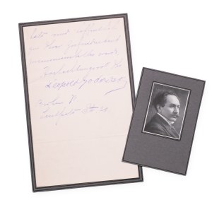 Leopold Godowsky (1870 - 1938) | Signature on letter and photo