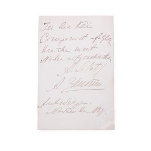 Alexander Siloti (Oleksandr Illich Ziloti) (1863 - 1945) | Handwritten letter